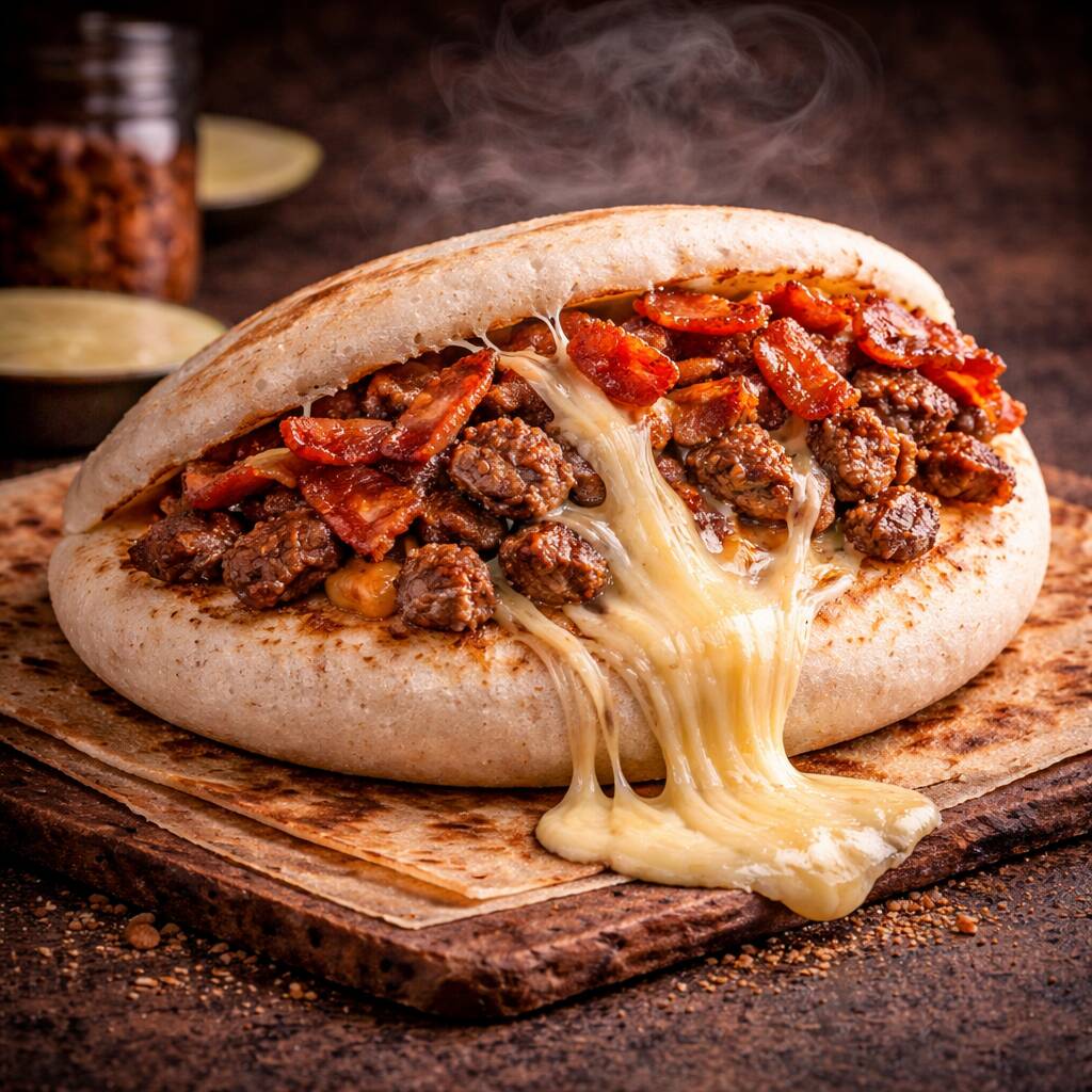 AREPA CARNE TOCINETA🥓