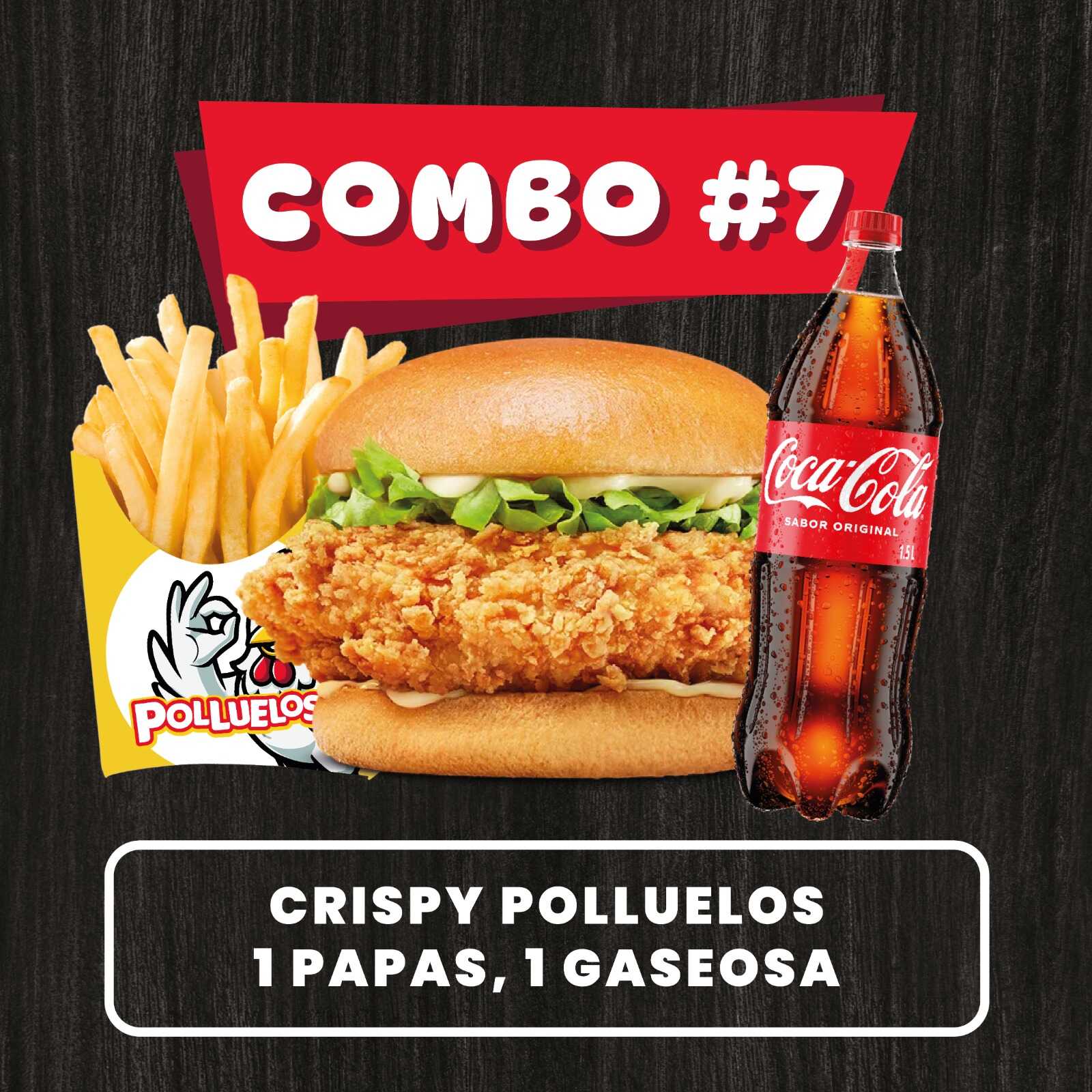 Combo 7 ( filet de pollo + papa peq + gaseosa