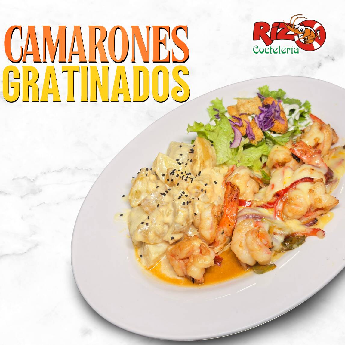 Camarones Gratinados