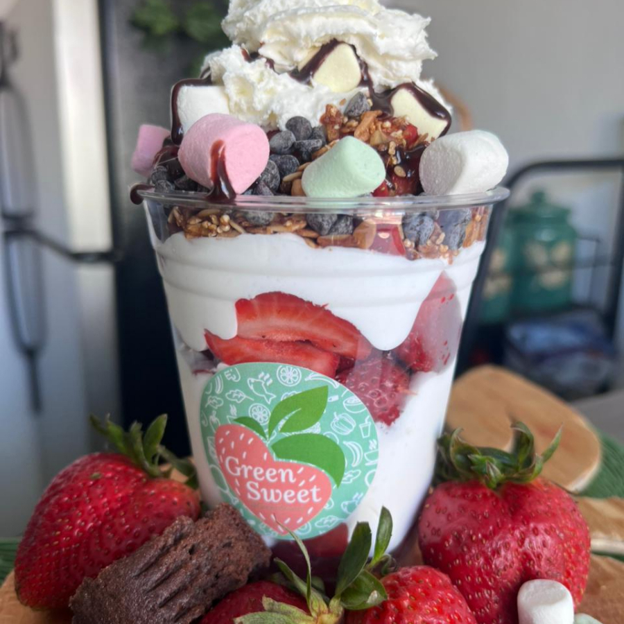 FRESAS CON CREMA *vaso