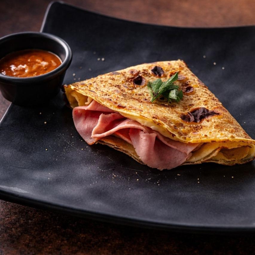 Crepa de Jamon con Queso