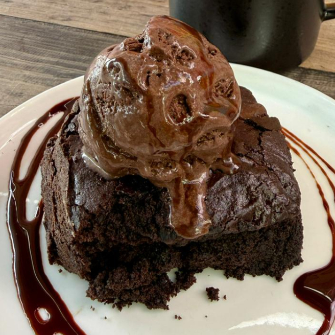 Brownie con Nieve