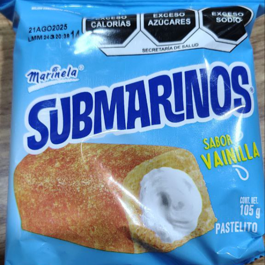 Submarinos Vainilla 105 G