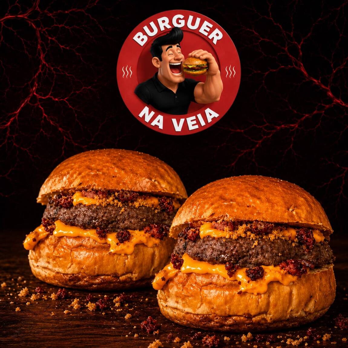 Pão brioche, blend de fraldinha ( 120gr) lotado de molho cheddar cremoso e bacon crispy.
DOIS BURGUERS POR PREÇO PROMOCIONAL.