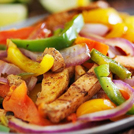 Fajitas de Pollo Al Sartén con Pimientos