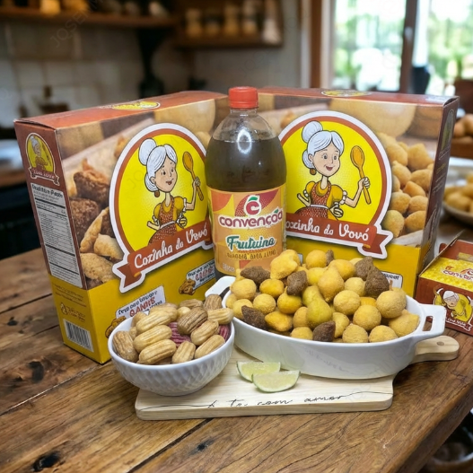 100 salgados mini + 25 churros mini + 01 refrigerante 2l