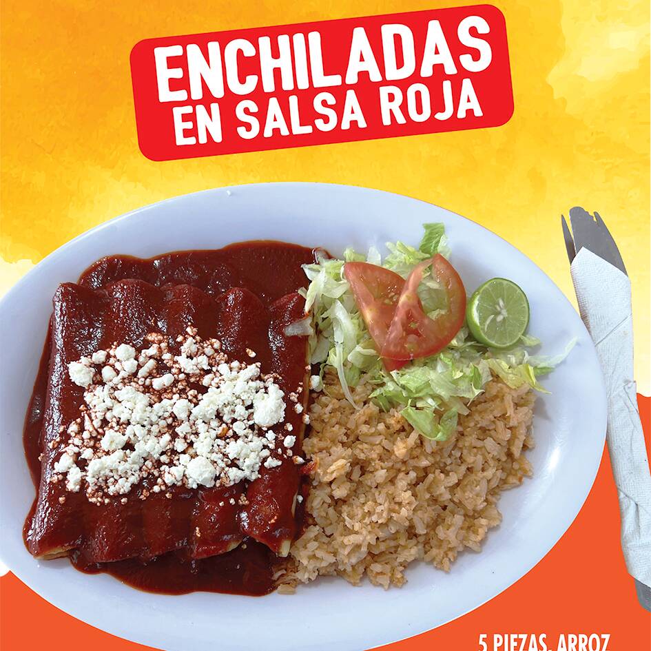 ENCHILADAS EN SALSA ROJA