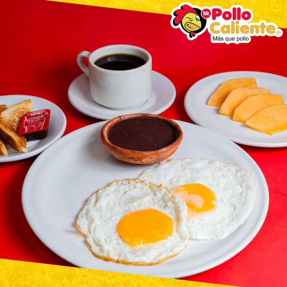HUEVOS ESTRELLADOS-CON FRIJOLES+CAFÉ/FRUTA