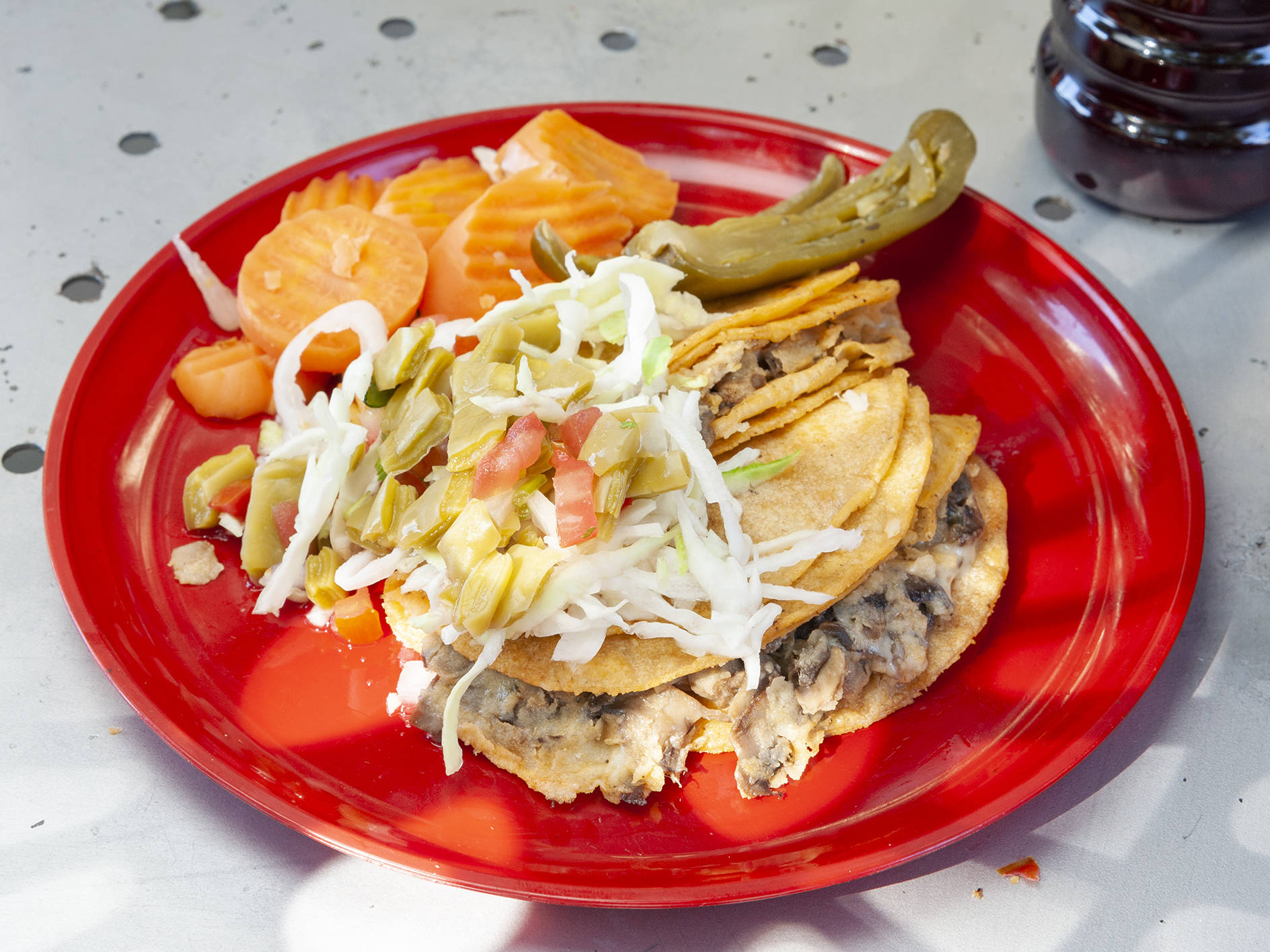 Taco De Champiñones Con Queso.