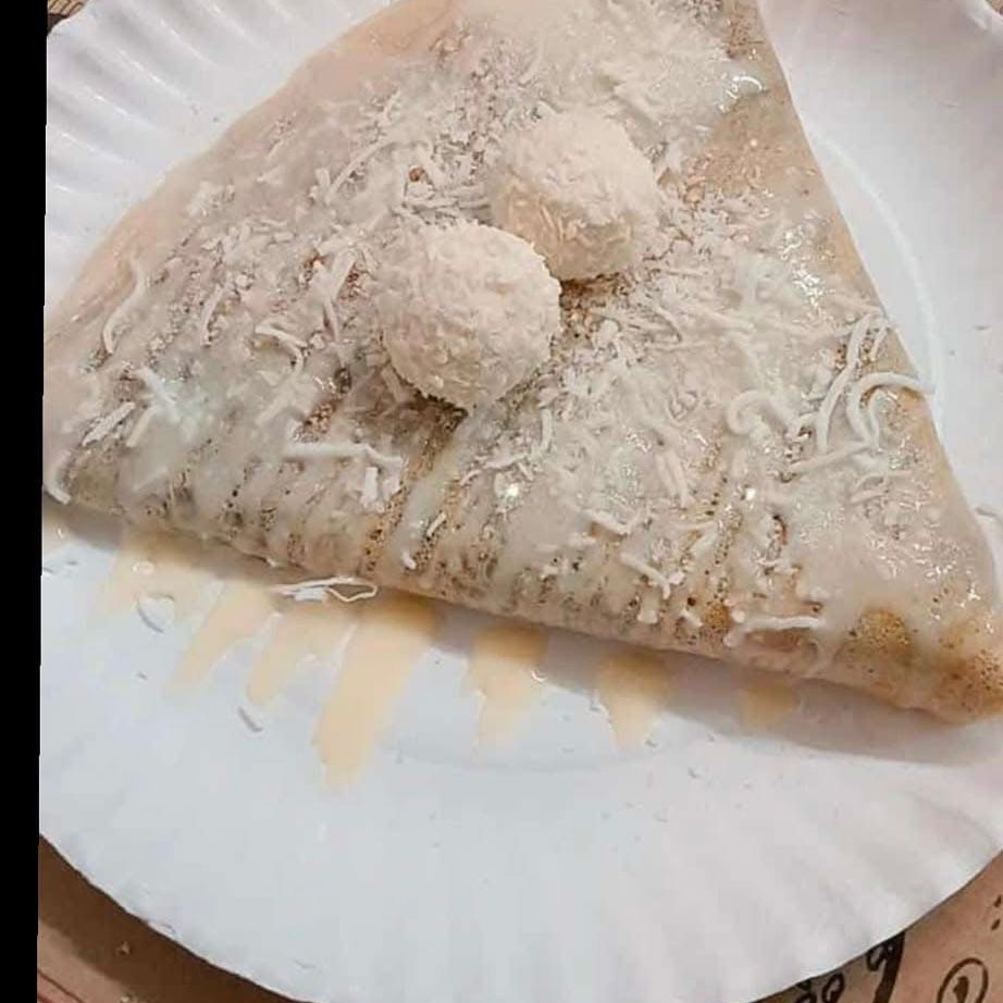 Crepa dulce con chocolate raffaello