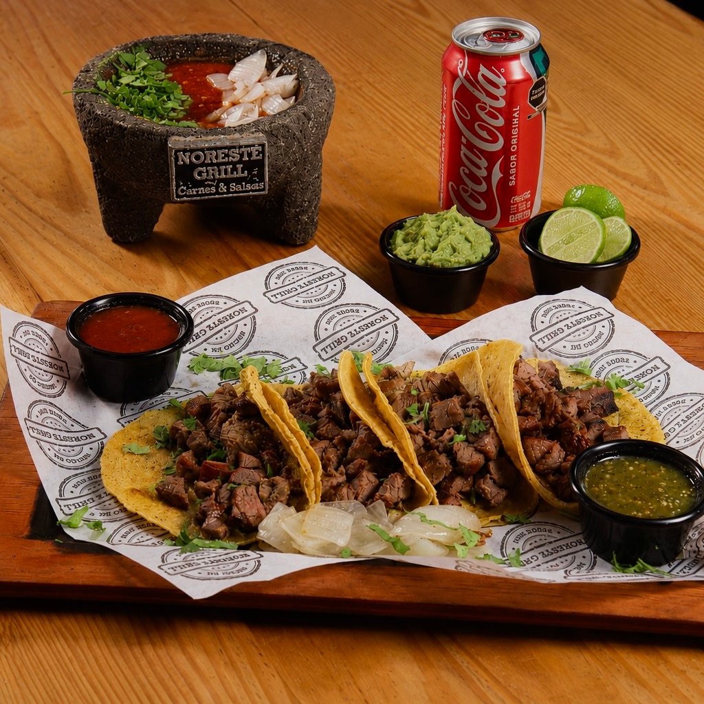 Combo Tacos de Carne Asada (4) 🌮🌮