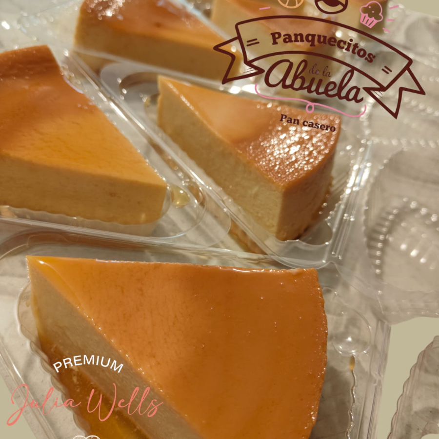 Rebanada flan napolitano