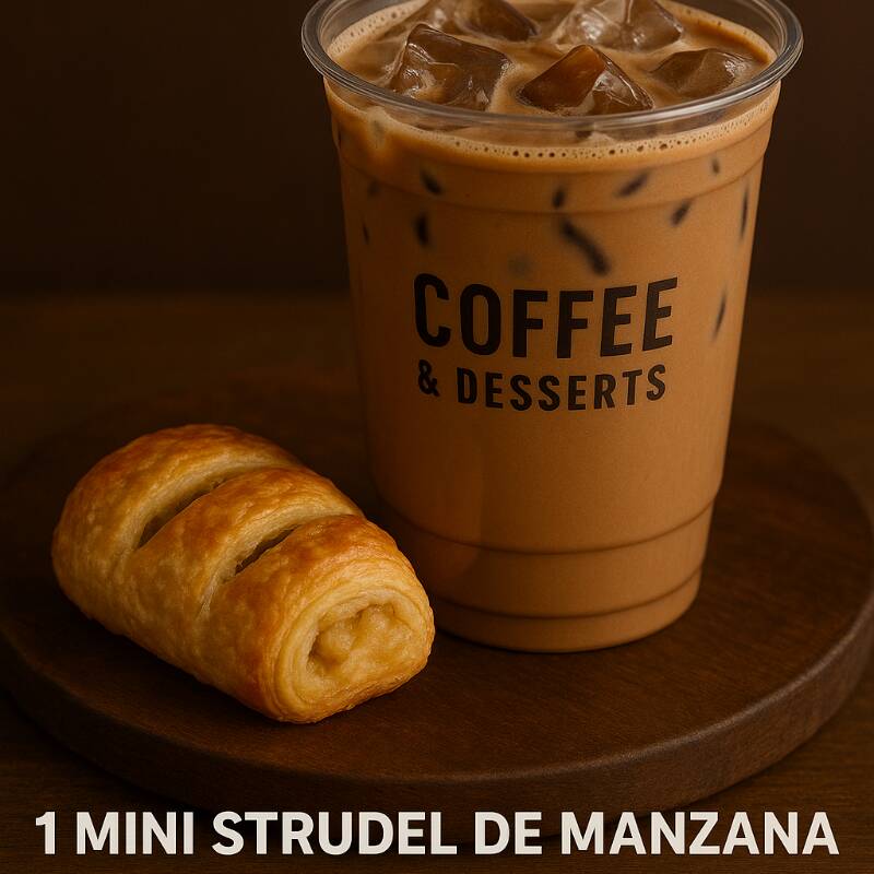 1 Mini Strudel de Manzana + Mocha Helado