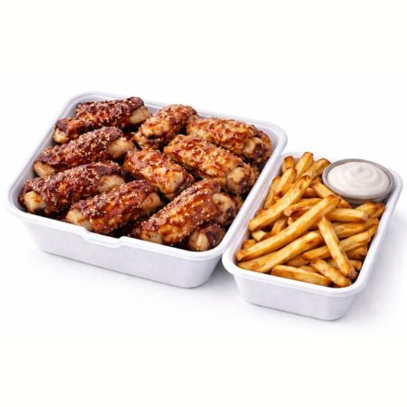 10 Trozos de Costillas + Papas Francesa