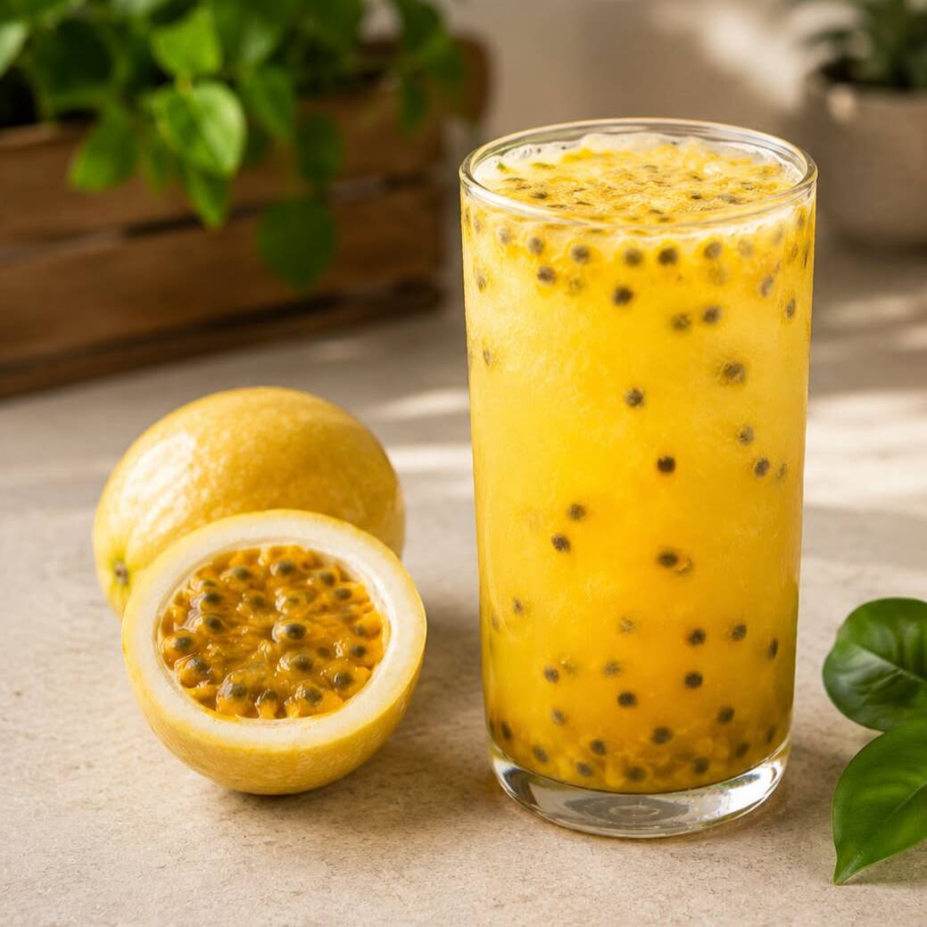 O sabor autentico do maracujá em um suco delicioso, com equilíbrio perfeito entre o doce e o azedinho. Uma otima escolha para acompanhar seu pastel.