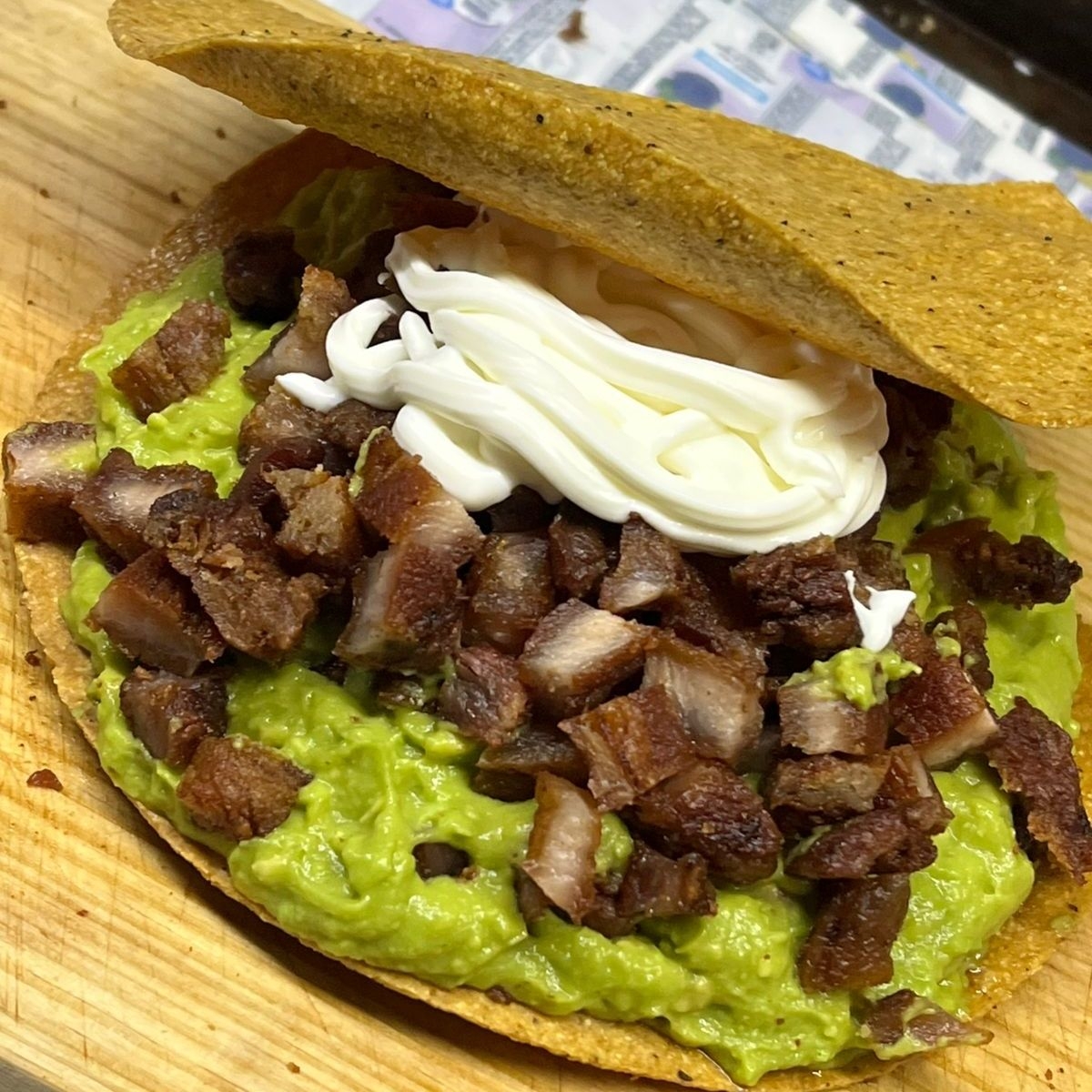 Tostada Chica De Chicharrón