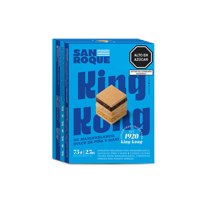 King Kong de Manjar, Dulce de Piña y Maní 75 G