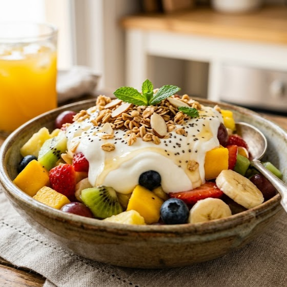 Coctel de Fruta con Yogurt Natural