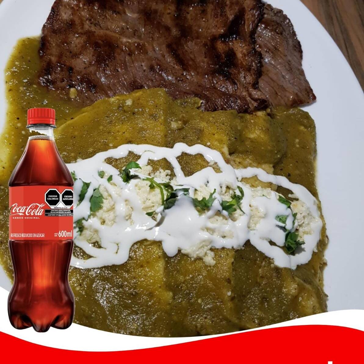 Combo Coca-Cola + Cecina y Enchiladas + Coca-Cola