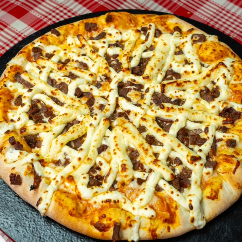 Mussarela, carne de sol, bacon, queijo coalho, Catupiry, cebola, tomate e orégano Tag: Pizza grande, Pizza, pizzaria, lanche, Pizza carne de sol, carne de sol, 8 fatias, próximo,