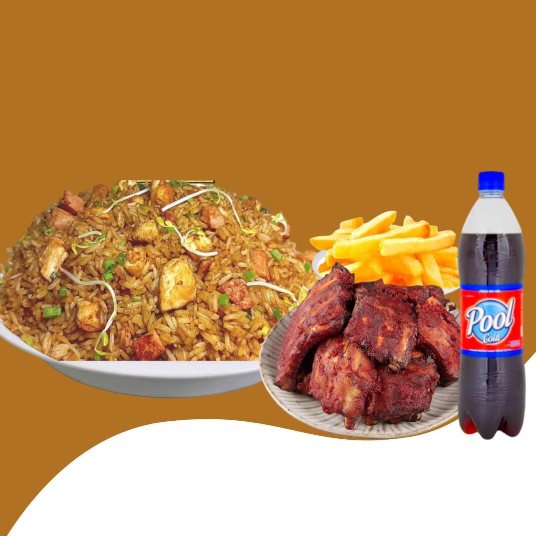 Arroz Chino Familiar + 5 Costillas + Papa + Bebida