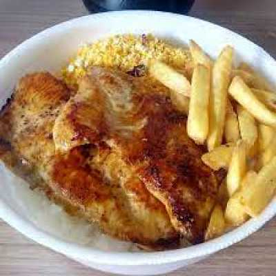 Arroz, Feijão, Filé Grelhado, Batata Frita , Macarrão ou Farofa