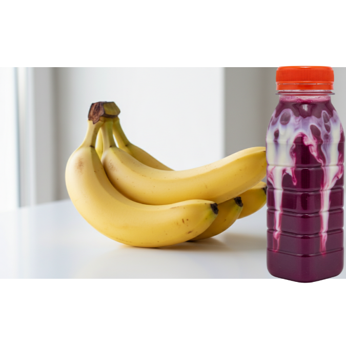 Creme de Açaí + Banana + Leite condensado + Leite em Pó + Canudinho