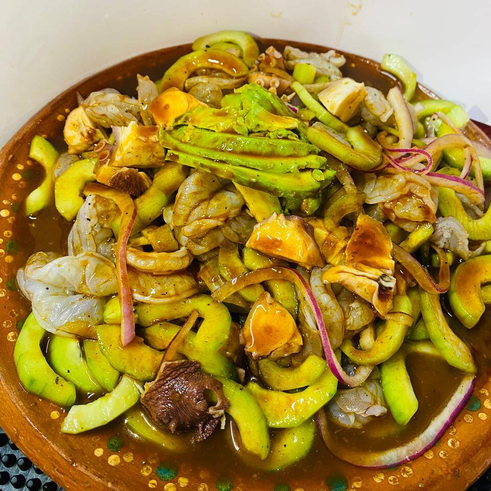 Orden De Aguachile Camaron Con Calamar