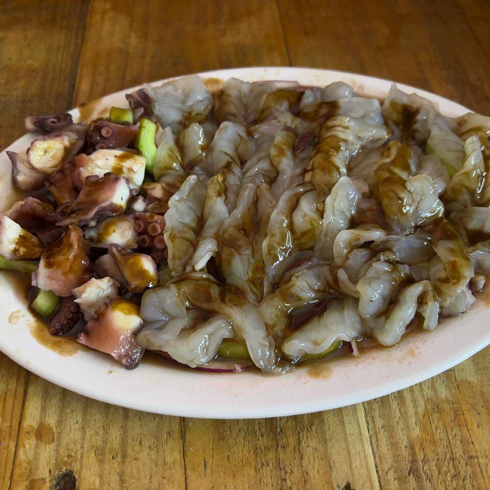 Aguachile Camaron Crudo y Pulpo
