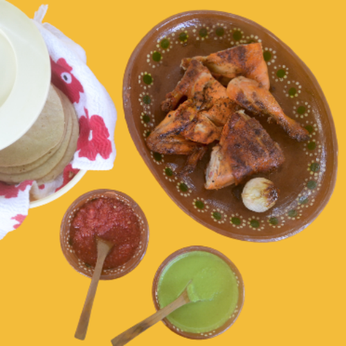 Medio Pollo Asado al Carbón