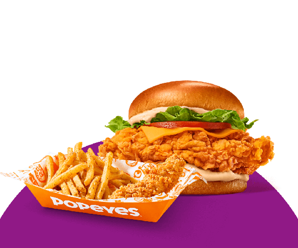 Escolha 1 Sanduíche da nossa Família Premium: The Sandwich, Lousiana Soul, Cebola Bacon Frango e Barbecue Bacon. Acompanha 1 filé e 1 batata cajún.