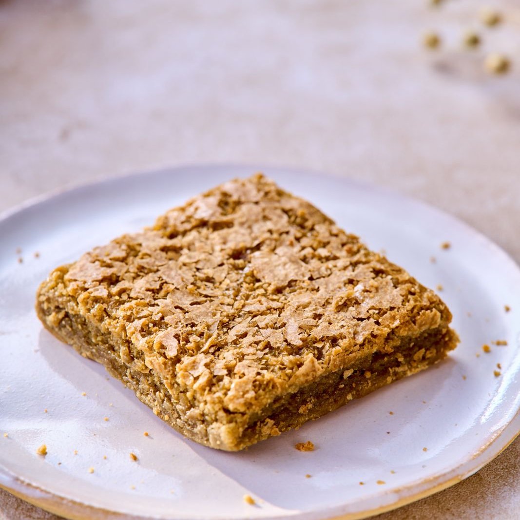 Brownie de pistache macio e fresquinho