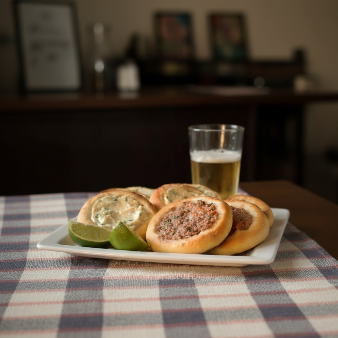 Combo com 10 esfihas de carne, 10 de calabresa e 10 de mussarela