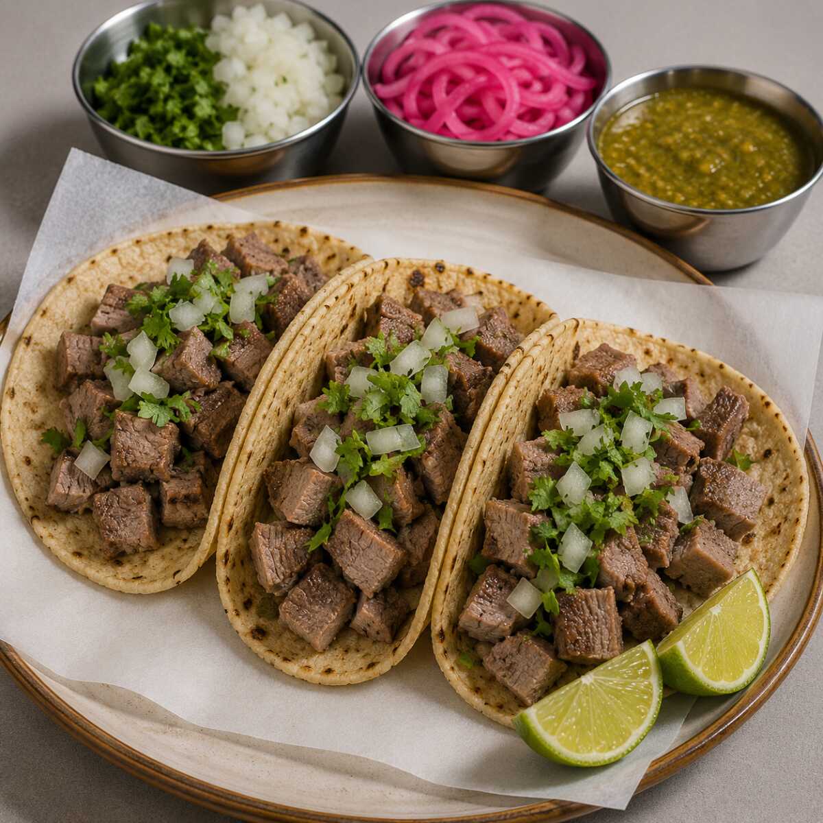 Taco de Lengua con Tortilla de Maíz