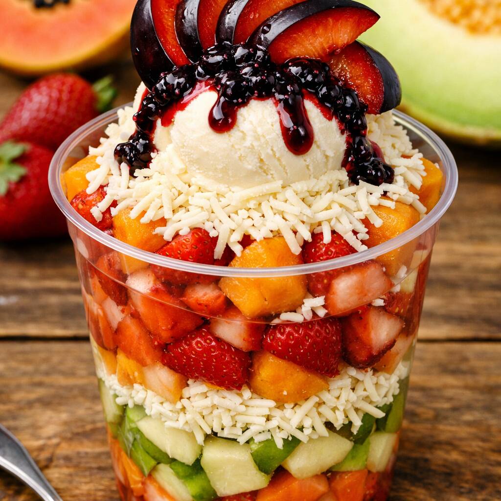 🍨 Vaso de Frutas con Helado, y Queso