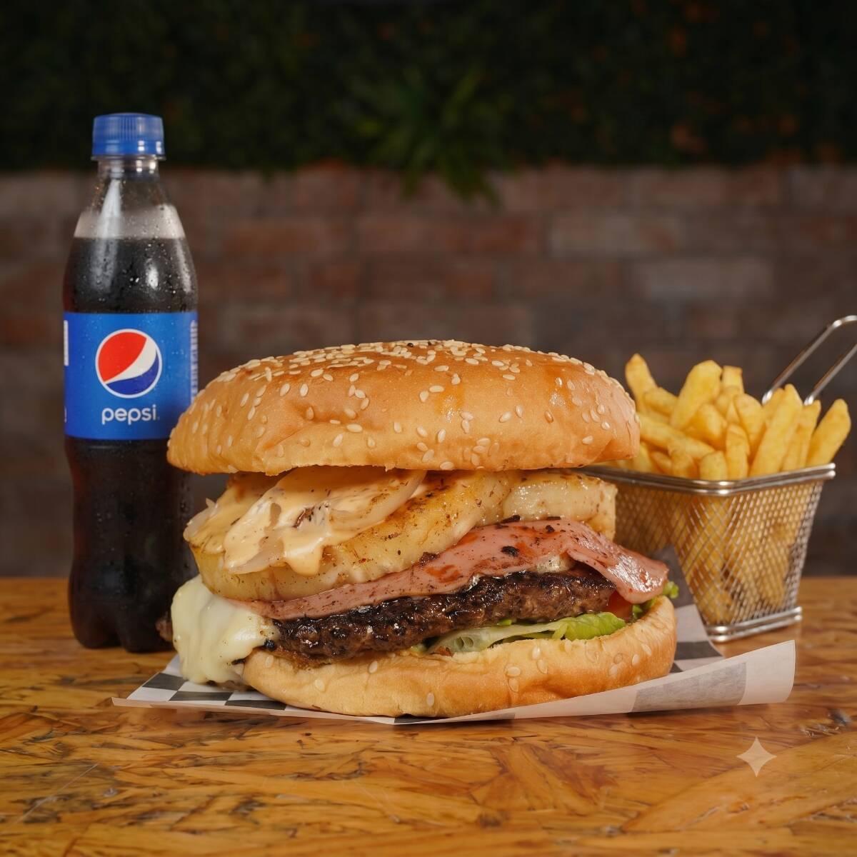 Hamburguesa Hawaiana Combo
