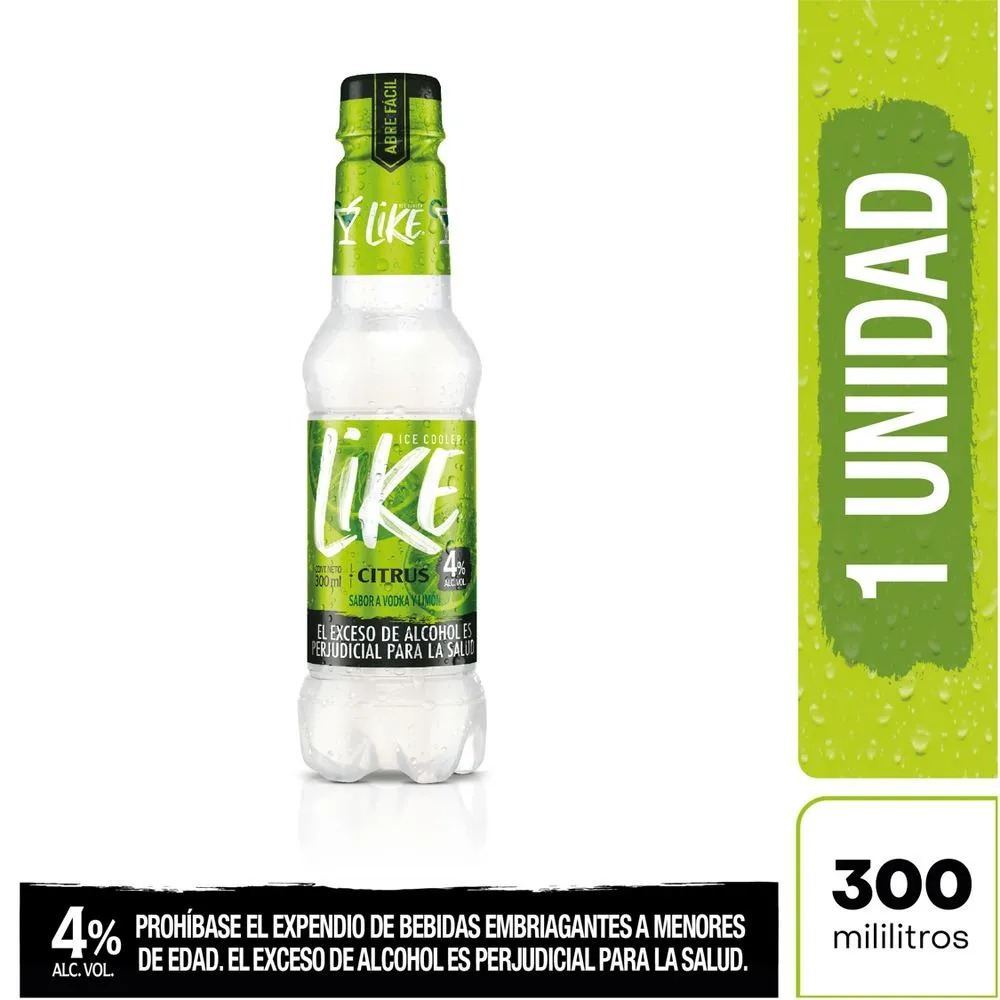 Coctel Like Sabor Lima Limon 300mL 4%alc