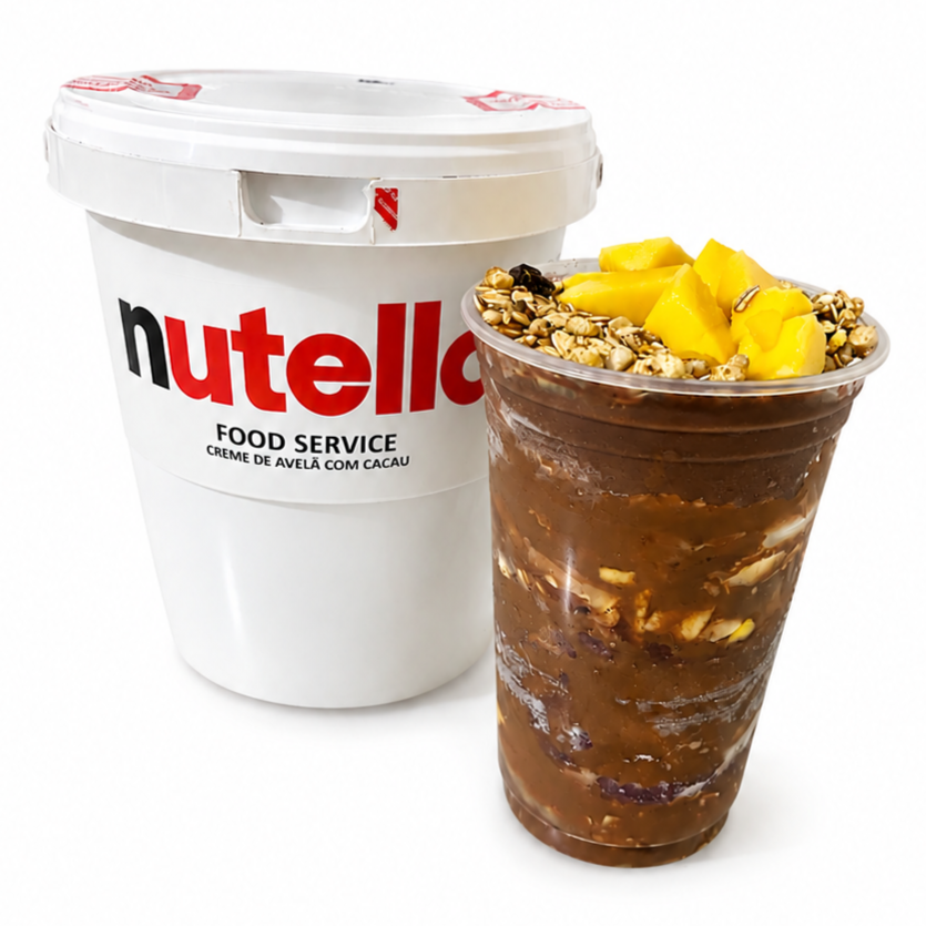 Açaí no copo com Nutella + 2 complementos Grátis a sua escolha!
Atenção: Não Enviamos Adicionais Separados