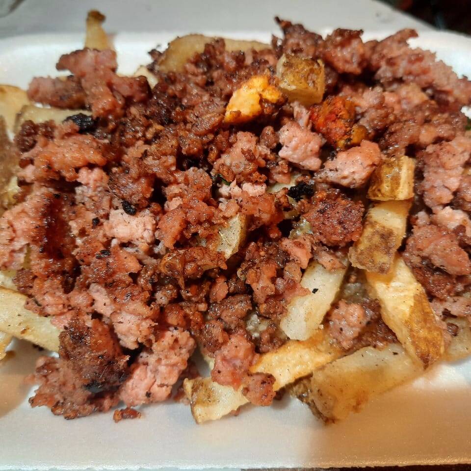 Orden Grande Papas con Molida (Hamburguesa)