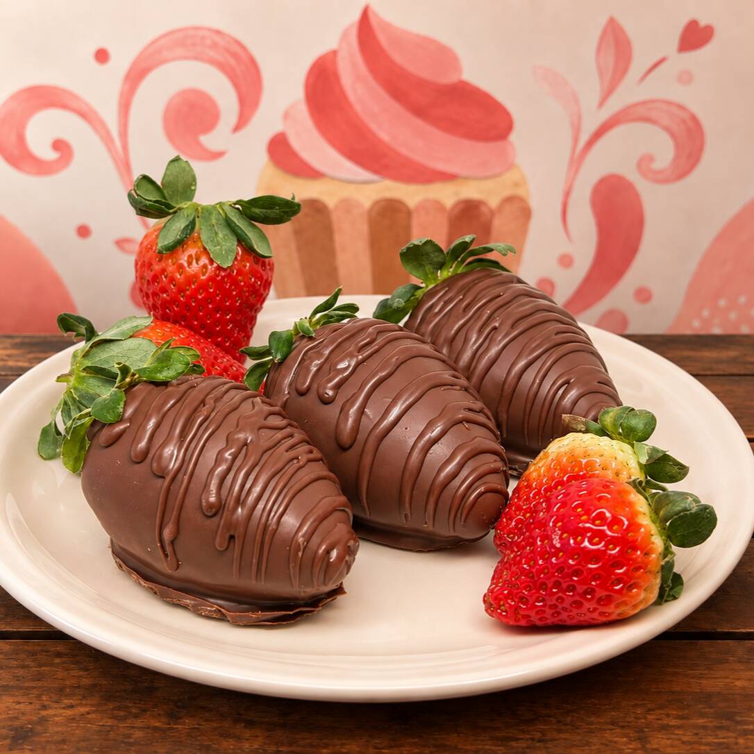 Delicie-se com nosso Bombom de Morango, uma explosão de sabores frescos e cremosos: • Morangos frescos selecionados (suculentos e doces) • Envolto em brigadeiro branco cremoso e delicado • Coberto com casca de chocolate crocante A combinação perfeita para quem ama: • O contraste do azedinho do morango com o doce do brigadeiro • A textura crocante do chocolate derretendo na boca • Sobremesas elegantes e fáceis de comer Perfeito para: • Presentes gourmet • Sobremesas especiais ️ • Eventos e comemorações Uma experiência que vai encantar seu paladar! Peça já o seu.