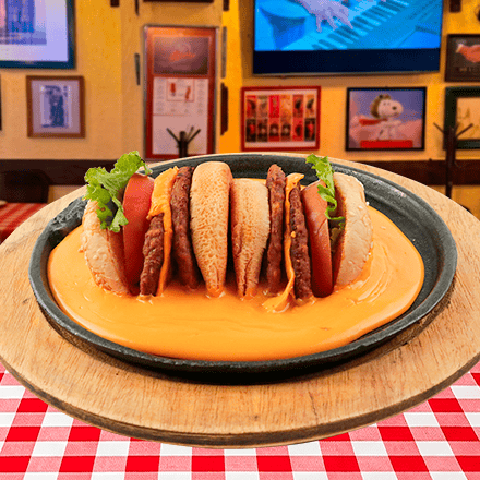 Hamburguesa con queso cheddar