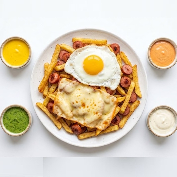 Salchipapa Frankfurter Royal