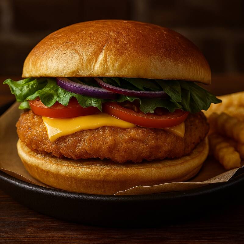 Bun Crunchy Chick + Papas