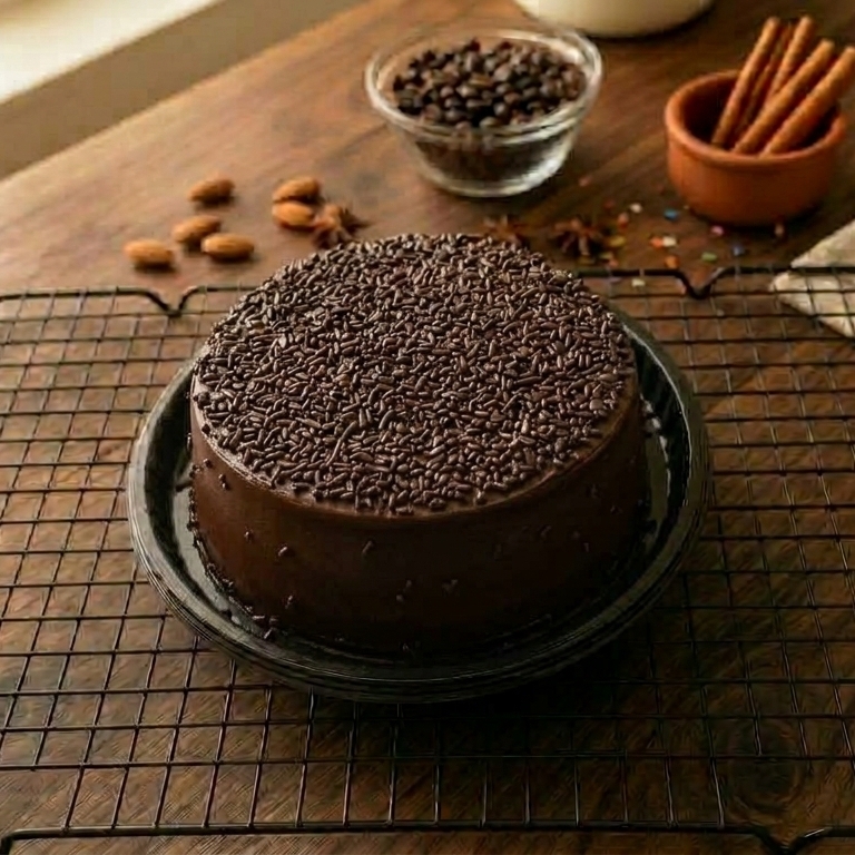 Uma massa fofinha e saborosa bem chocolatudo com uma cobertura de brigadeiro 50% cacau extremamente cremoso.
Peso aprox. 850g