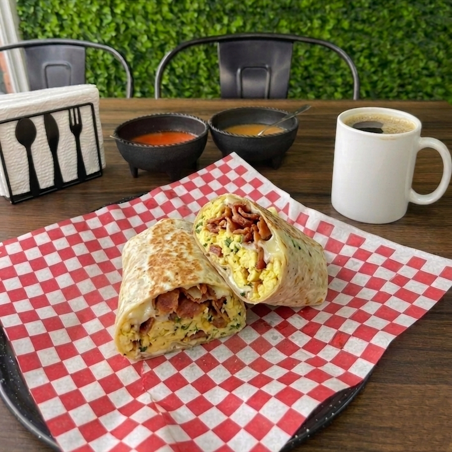 BURRITO DE HUEVITO CON TOCINO