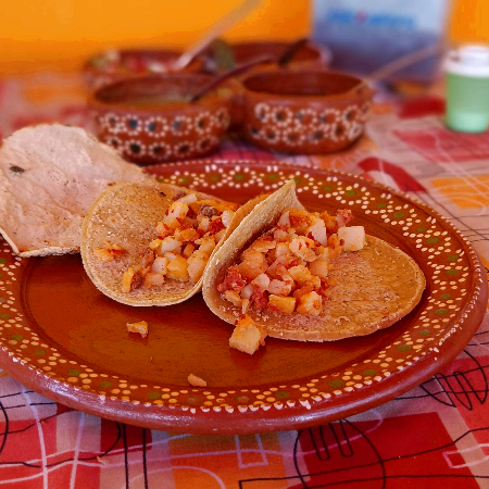 Gordita de Papas con Chorizo
