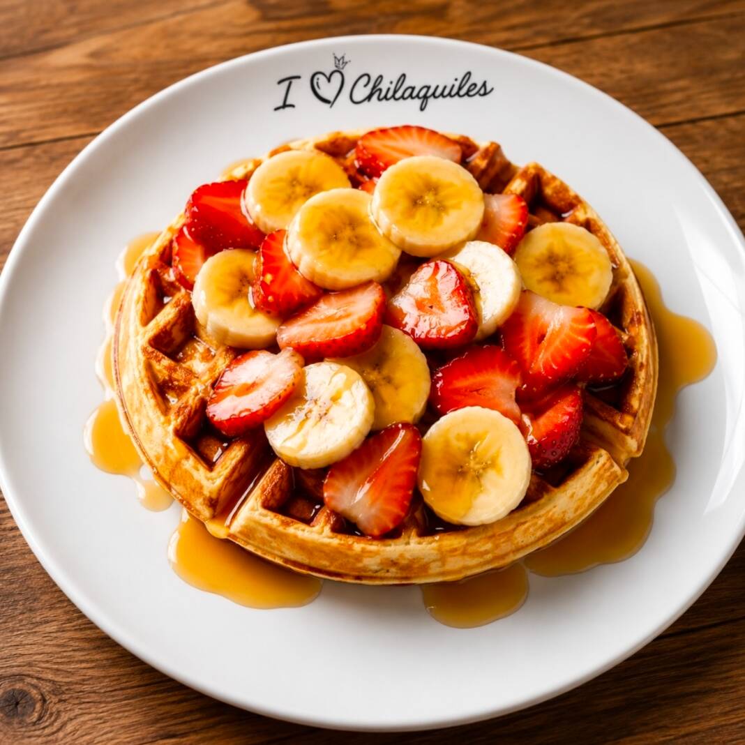 Waffle Con Fruta
