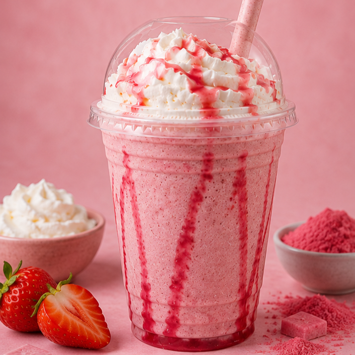 Boba Frappe Fresas con Crema
