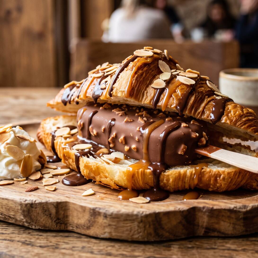 Croissant Viral con Paleta de Almendras