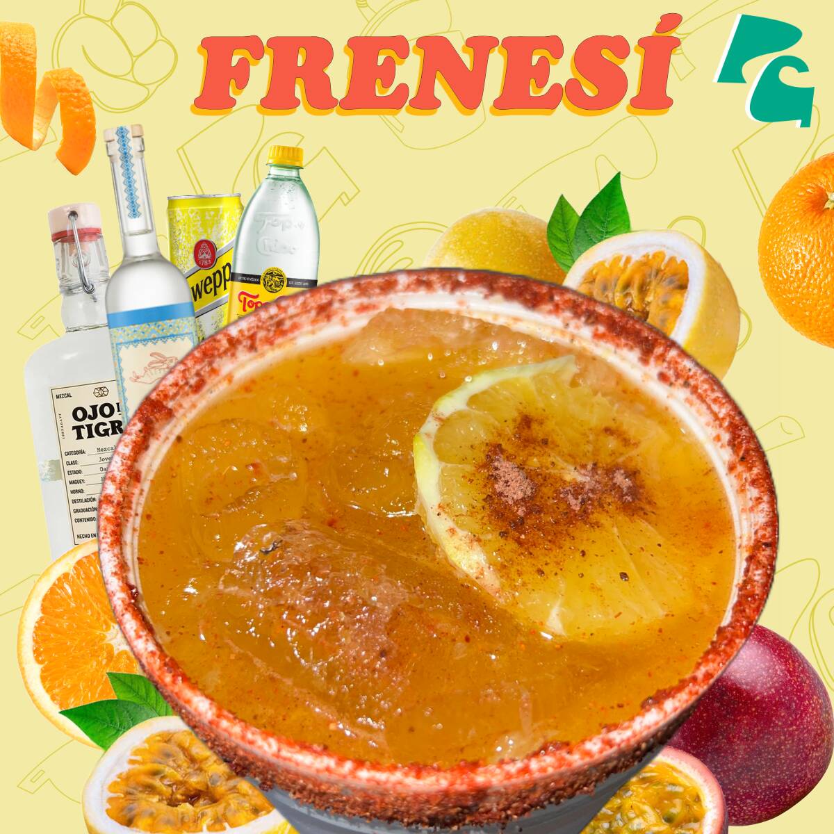 Frenesí (Maracuyá con Mezcal)